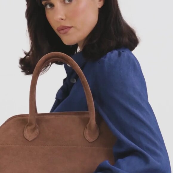 Poemia Milano Empire Suede!👜 Genuine leather Made in Italy! Italian Suede - Picture 3 of 15